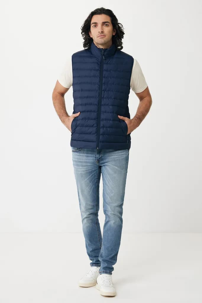 IQONIQ Meru Herren Bodywarmer aus recyceltem Polyester - navy blau