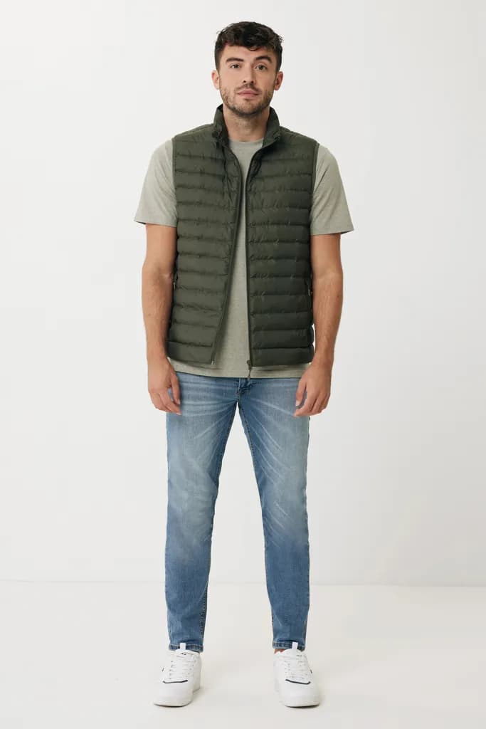 IQONIQ Meru Herren Bodywarmer aus recyceltem Polyester - khaki