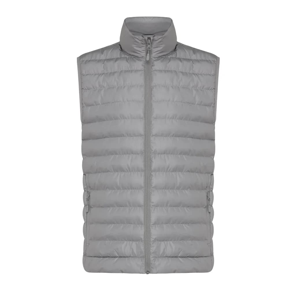 IQONIQ Meru Herren Bodywarmer aus recyceltem Polyester - Silbergrau