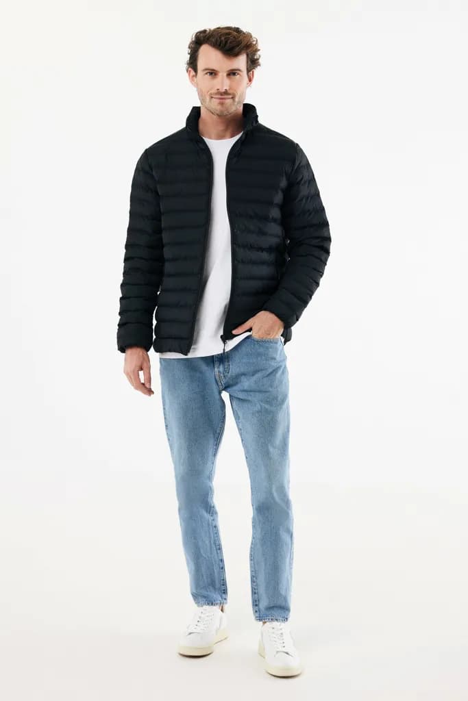 IQONIQ Maiko Herren Steppjacke aus recyceltem Polyester - schwarz