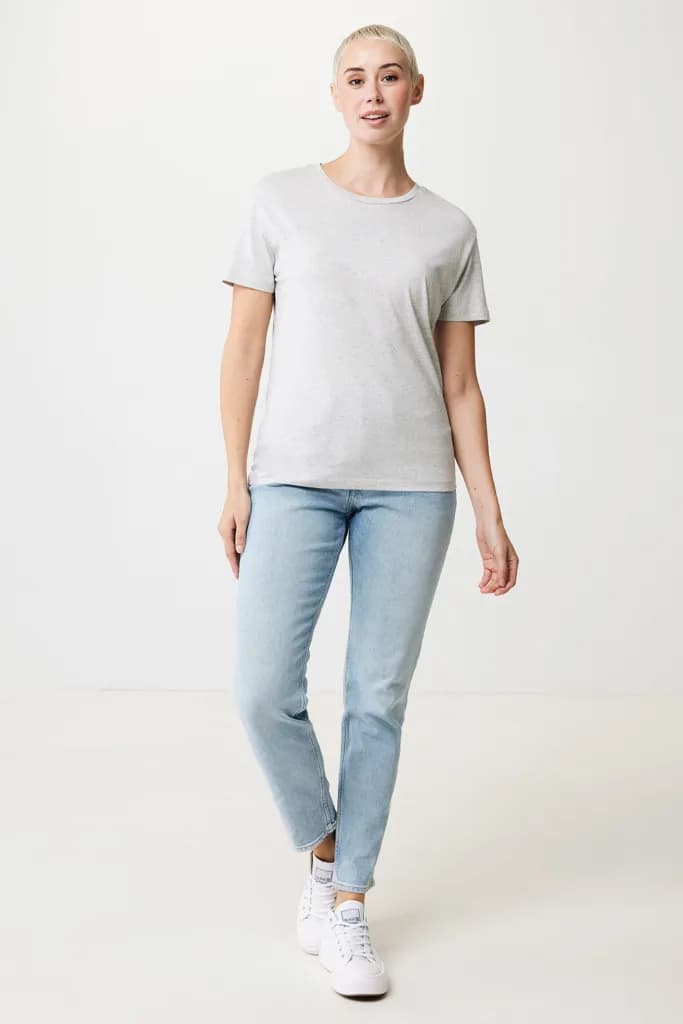 IQONIQ Yala Damen T-Shirt aus recycelter Baumwolle - light heather grey