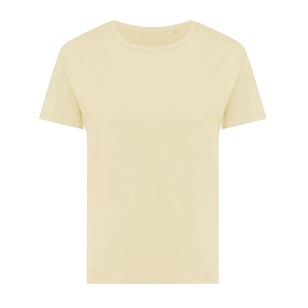 IQONIQ Yala Damen T-Shirt aus recycelter Baumwolle - cream yellow