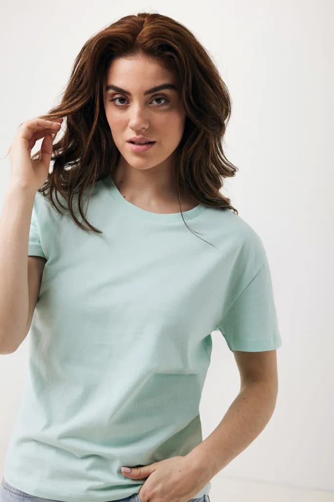 IQONIQ Yala Damen T-Shirt aus recycelter Baumwolle - crushed mint