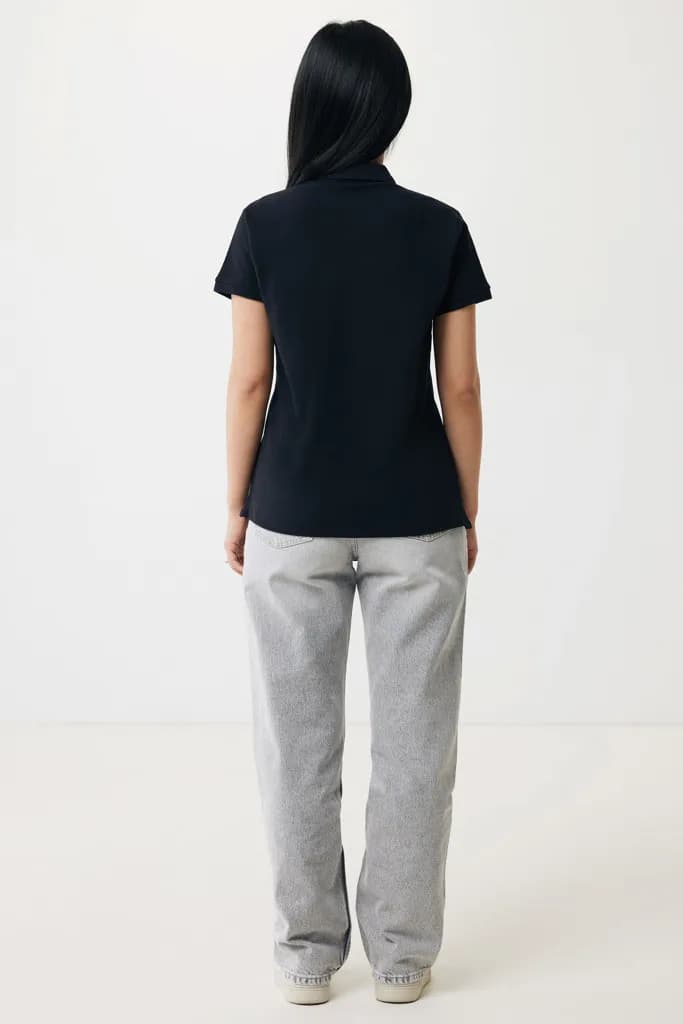 IQONIQ Yosemite Damen Piqué-Poloshirt aus rec. Baumwolle - schwarz