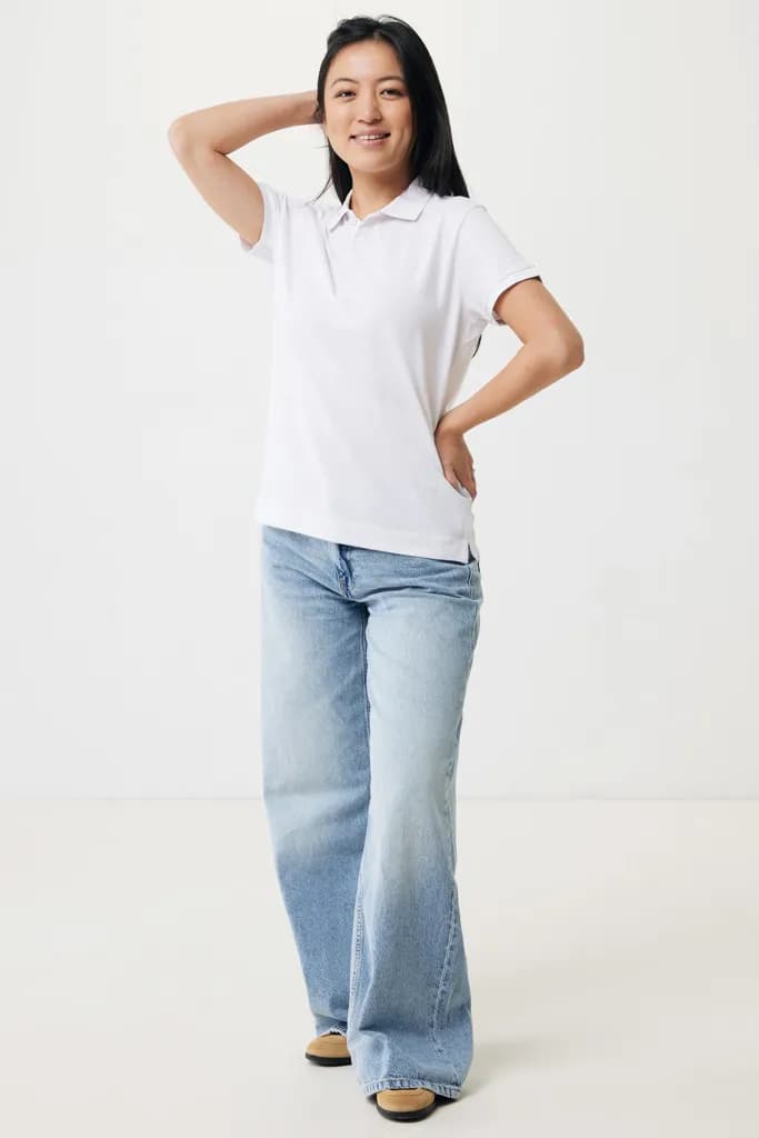 IQONIQ Yosemite Damen Piqué-Poloshirt aus rec. Baumwolle - recycled white