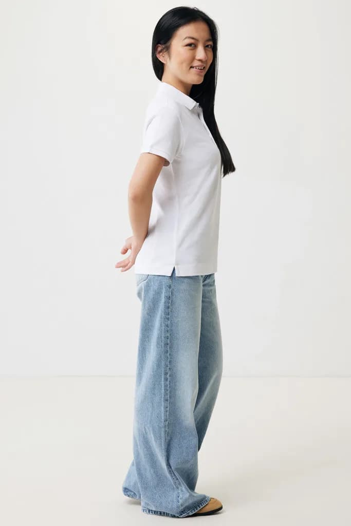 IQONIQ Yosemite Damen Piqué-Poloshirt aus rec. Baumwolle - recycled white