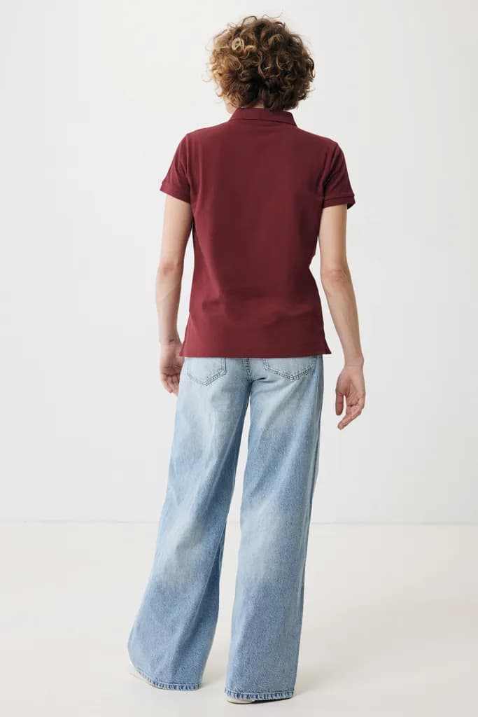 IQONIQ Yosemite Damen Piqué-Poloshirt aus rec. Baumwolle - burgunderrot