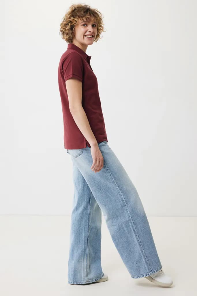 IQONIQ Yosemite Damen Piqué-Poloshirt aus rec. Baumwolle - burgunderrot