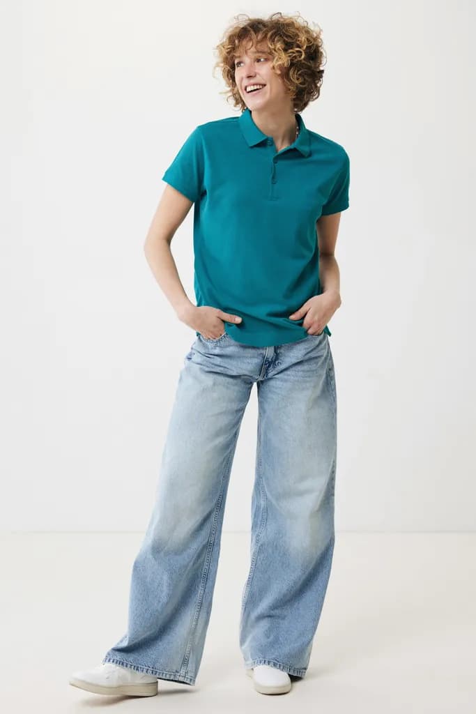 IQONIQ Yosemite Damen Piqué-Poloshirt aus rec. Baumwolle - verdigris