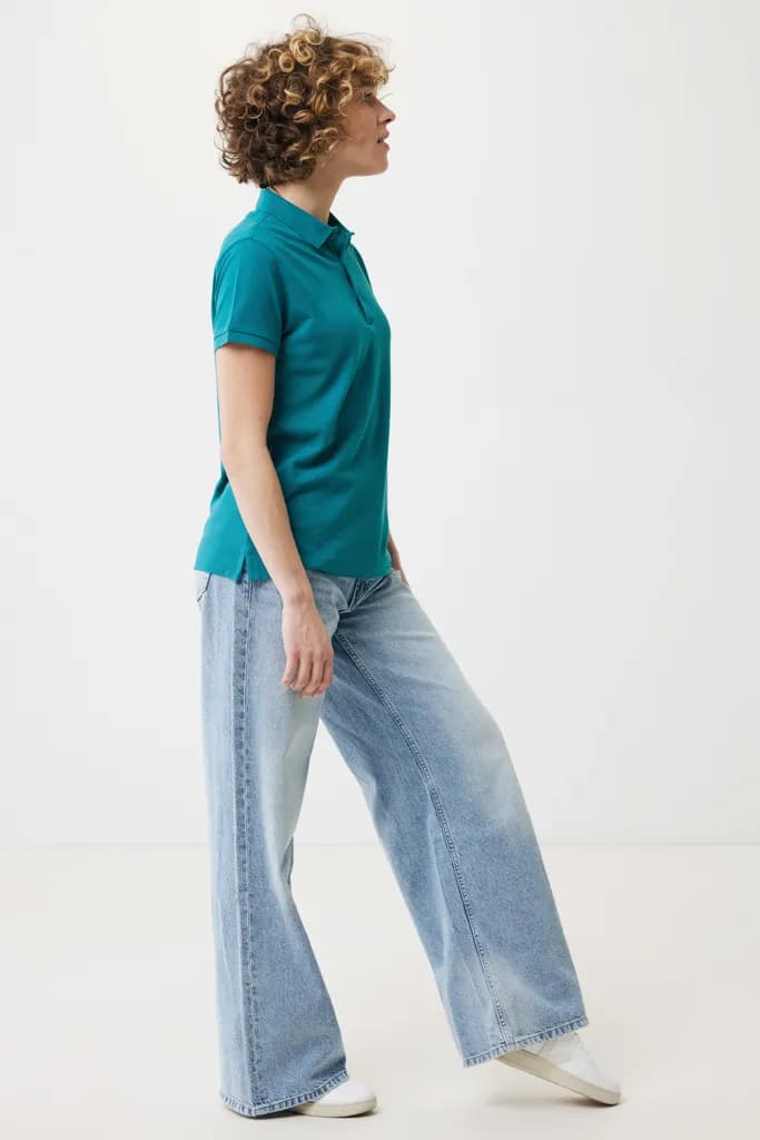 IQONIQ Yosemite Damen Piqué-Poloshirt aus rec. Baumwolle - verdigris