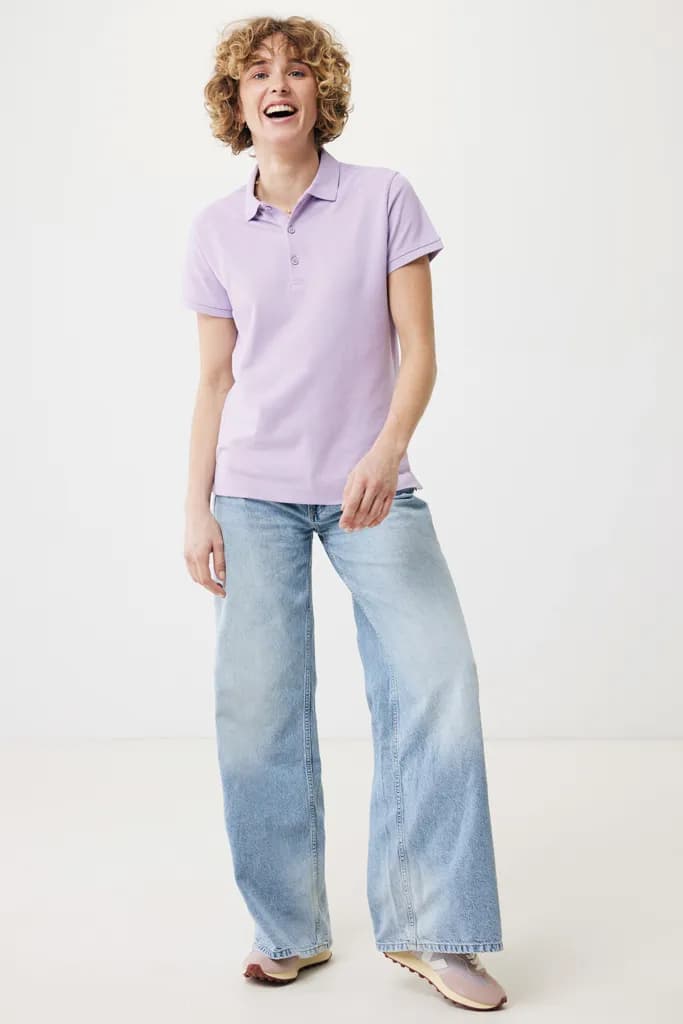 IQONIQ Yosemite Damen Piqué-Poloshirt aus rec. Baumwolle - lavender