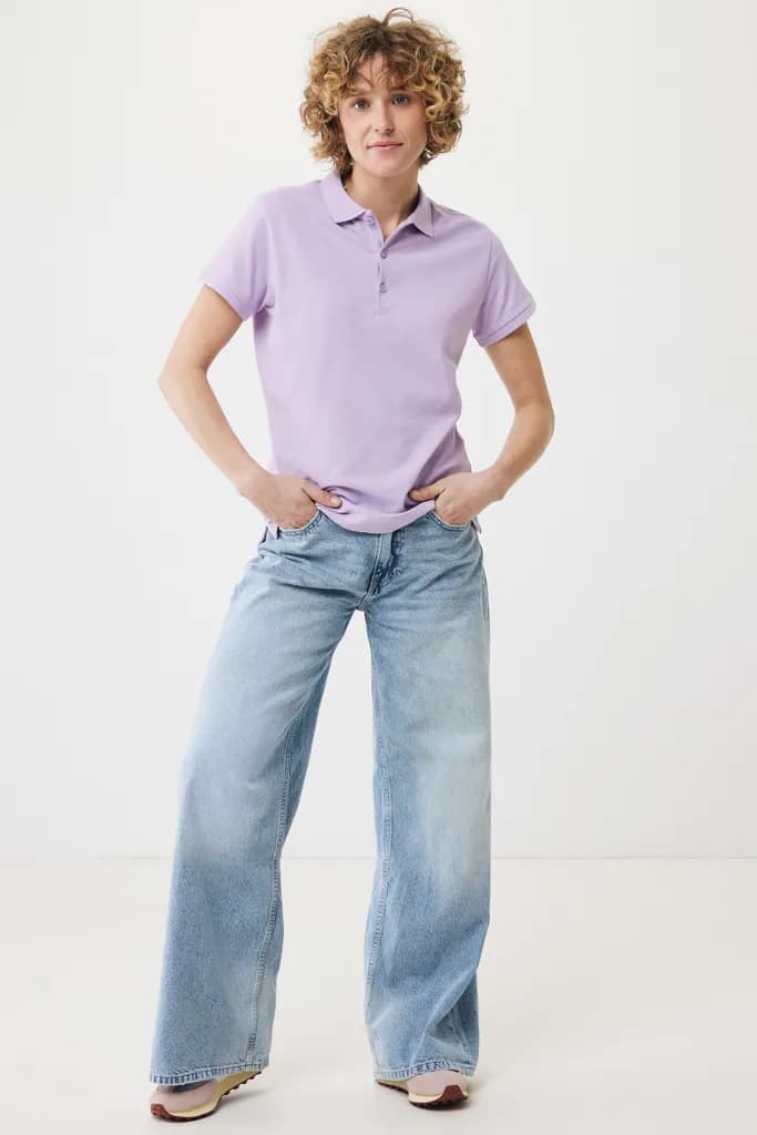 IQONIQ Yosemite Damen Piqué-Poloshirt aus rec. Baumwolle - lavender