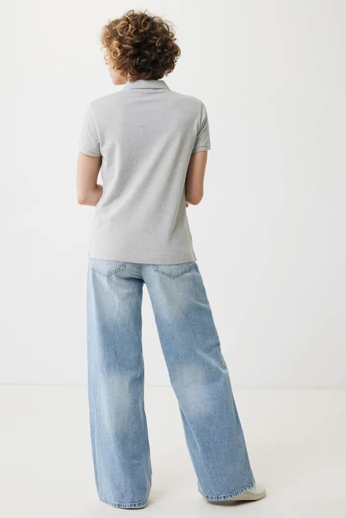 IQONIQ Yosemite Damen Piqué-Poloshirt aus rec. Baumwolle - heather grey