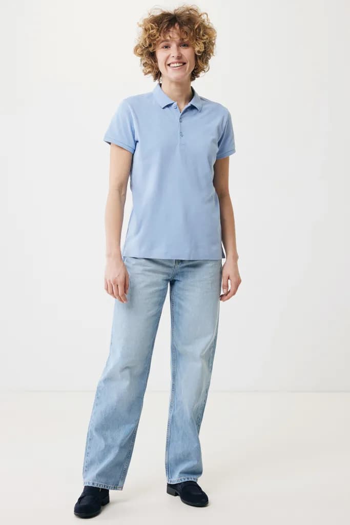 IQONIQ Yosemite Damen Piqué-Poloshirt aus rec. Baumwolle - sky blue