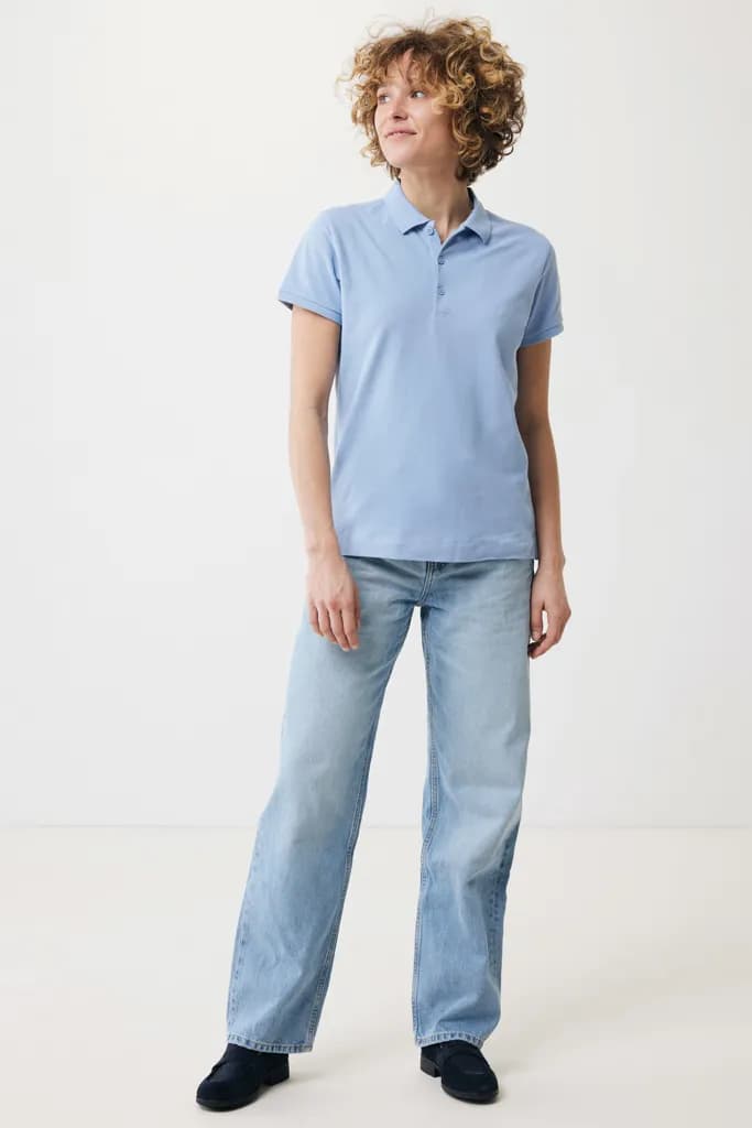 IQONIQ Yosemite Damen Piqué-Poloshirt aus rec. Baumwolle - sky blue