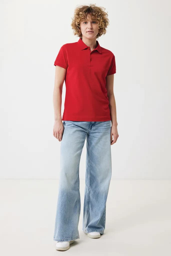 IQONIQ Yosemite Damen Piqué-Poloshirt aus rec. Baumwolle - rot