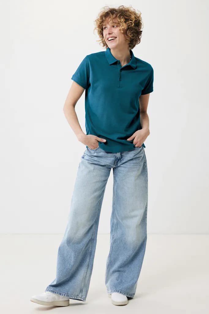IQONIQ Yosemite Damen Piqué-Poloshirt aus rec. Baumwolle - dark teal