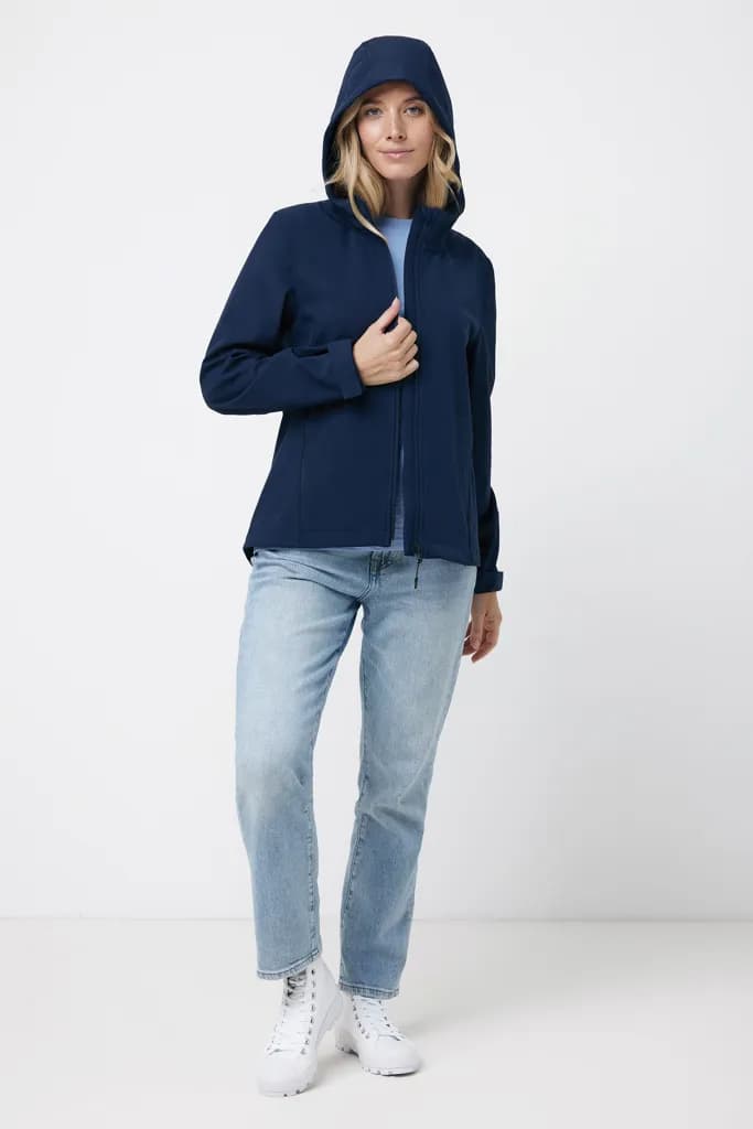 IQONIQ Makalu Damen Softshelljacke aus recyceltem Polyester - navy blau