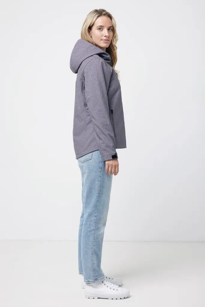 IQONIQ Makalu Damen Softshelljacke aus recyceltem Polyester - vulcano heather grey