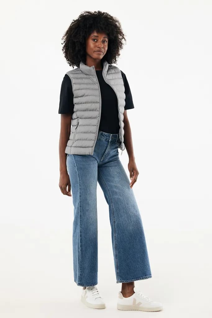 IQONIQ Meru Damen Bodywarmer aus recyceltem Polyester - Silbergrau