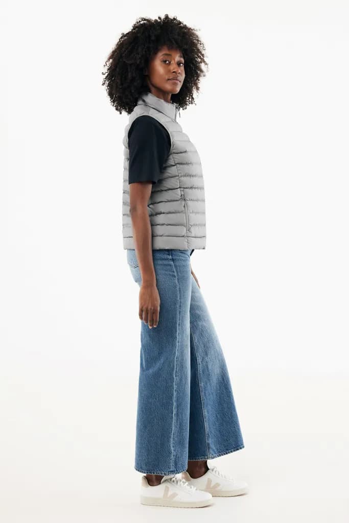 IQONIQ Meru Damen Bodywarmer aus recyceltem Polyester - Silbergrau