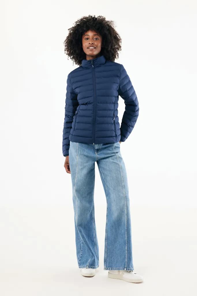 IQONIQ Maiko Damen Steppjacke aus recyceltem Polyester - navy blau