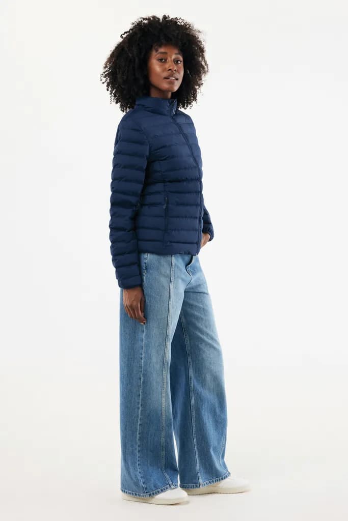 IQONIQ Maiko Damen Steppjacke aus recyceltem Polyester - navy blau