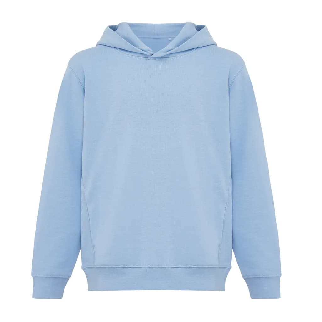 IQONIQ Yengo KidsHoodie mit Seitentaschen aus rec. Baumwolle - sky blue