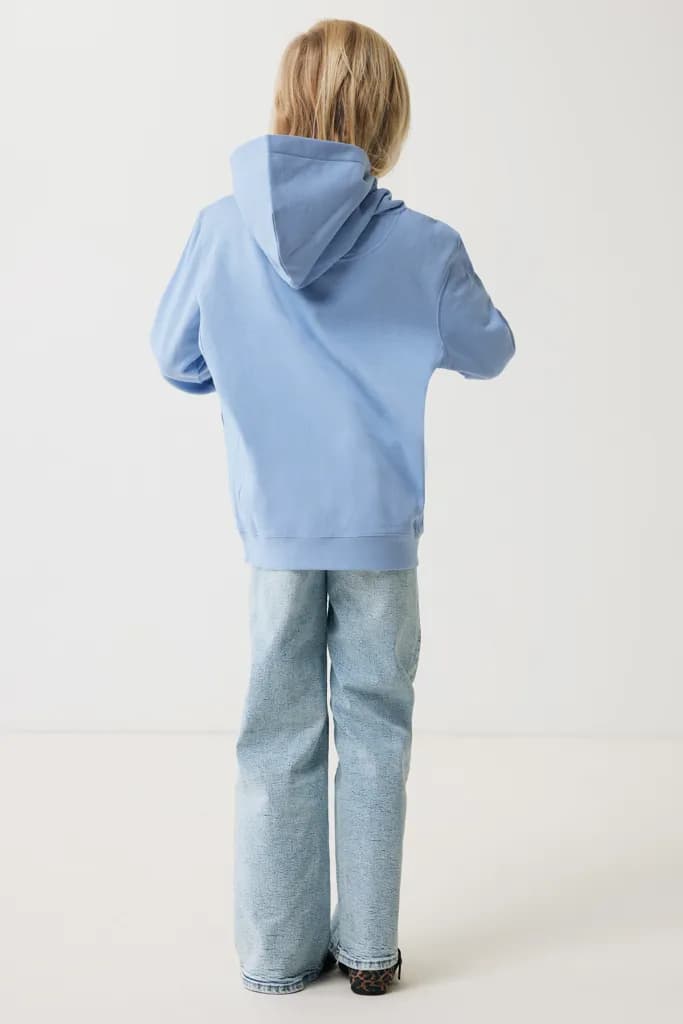 IQONIQ Yengo KidsHoodie mit Seitentaschen aus rec. Baumwolle - sky blue