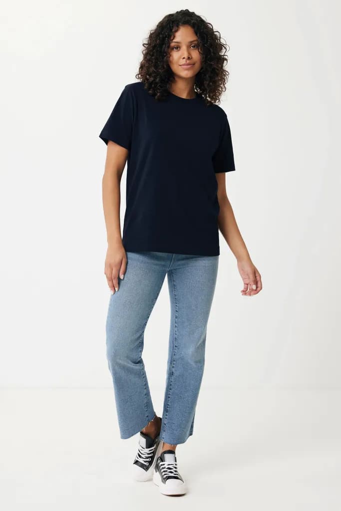 IQONIQ Kakadu relaxed T-Shirt aus recycelter Baumwolle - navy blau