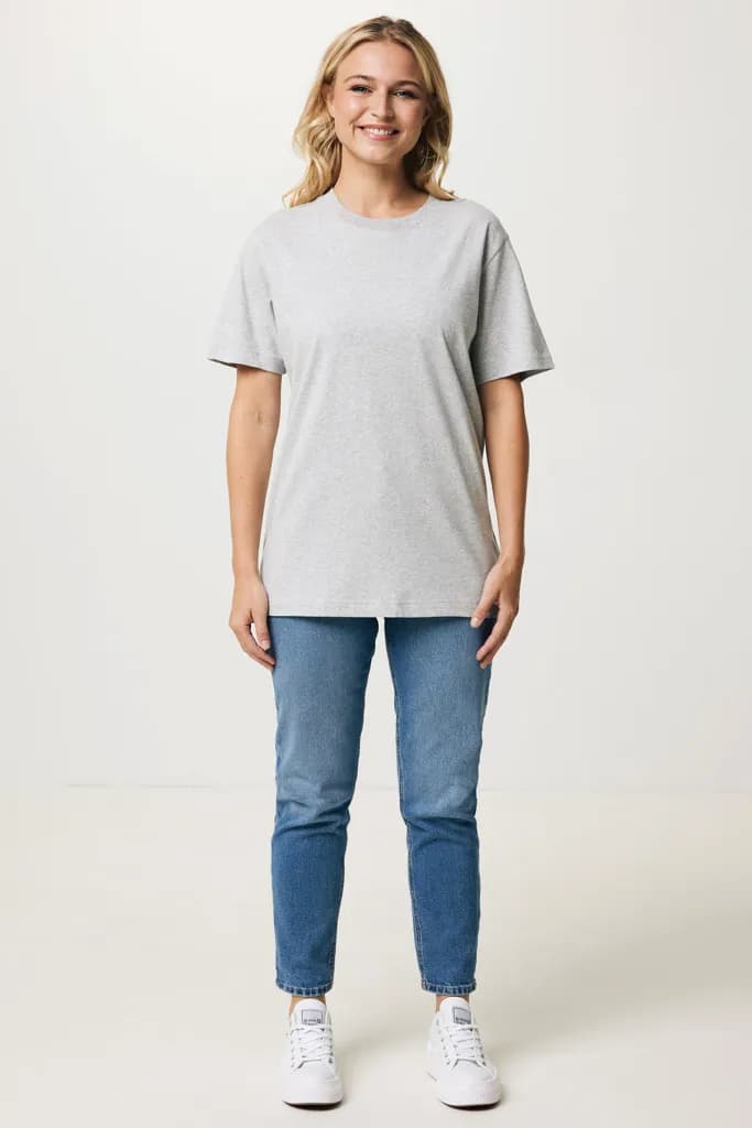IQONIQ Kakadu relaxed T-Shirt aus recycelter Baumwolle - heather grey