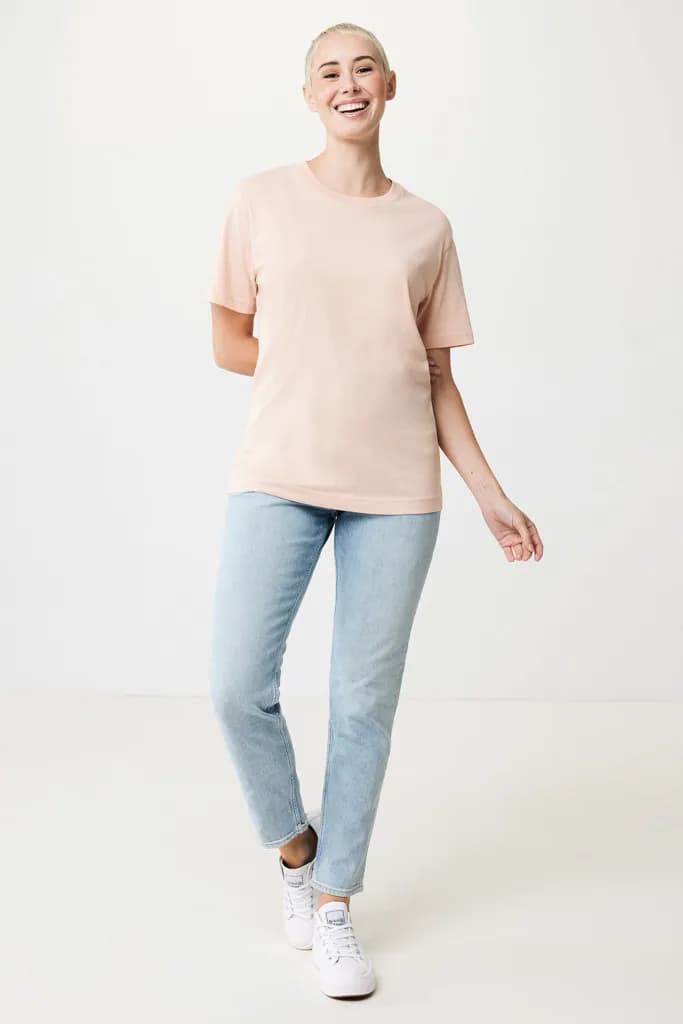 IQONIQ Kakadu relaxed T-Shirt aus recycelter Baumwolle - peach nectar