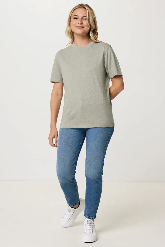 IQONIQ Sierra Lightweight T-Shirt aus recycelter Baumwolle - light heather green