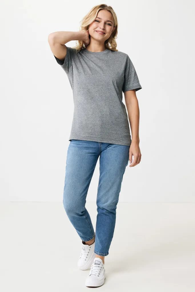 IQONIQ Sierra Lightweight T-Shirt aus recycelter Baumwolle - light heather anthracite