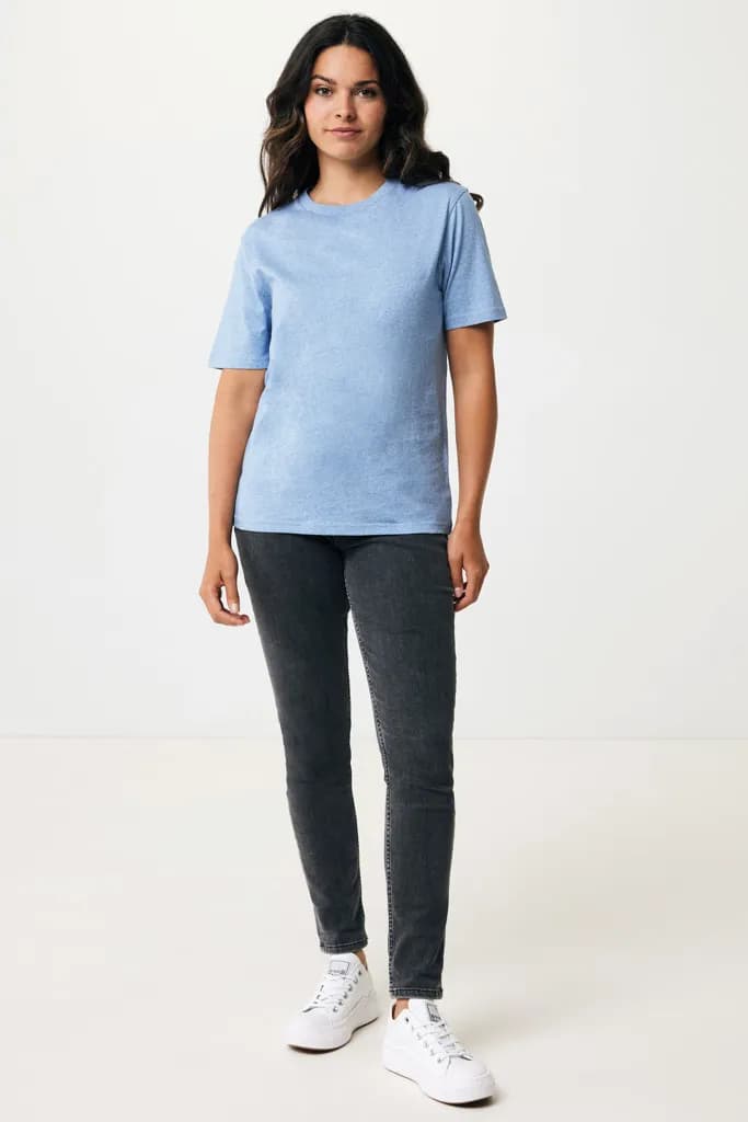 IQONIQ Sierra Lightweight T-Shirt aus recycelter Baumwolle - light heather blue