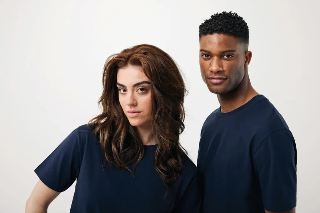 IQONIQ Teide T-Shirt aus recycelter Baumwolle - navy blau