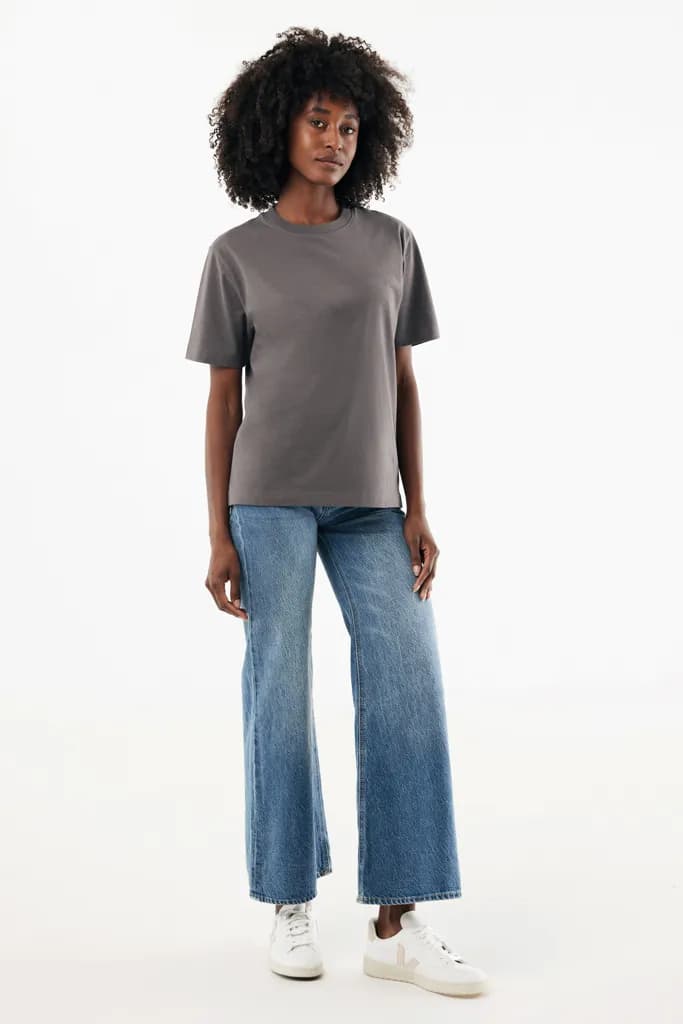 IQONIQ Nikko Heavyweight T-Shirt aus recycelter Baumwolle - anthrazit