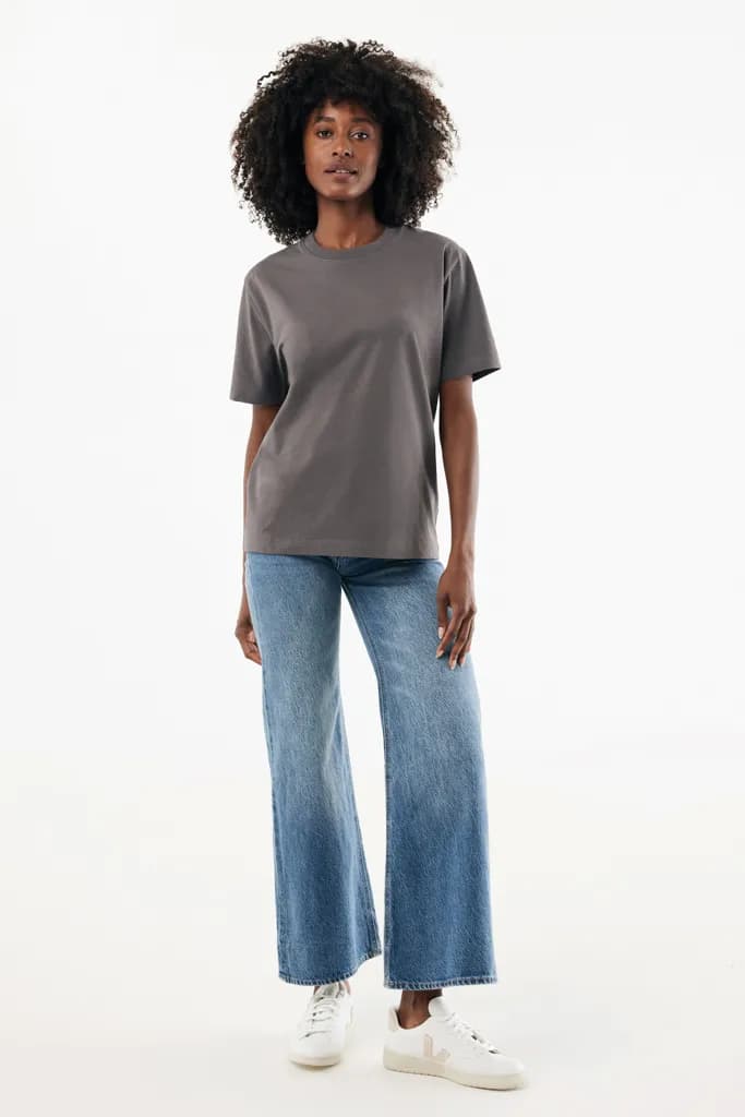 IQONIQ Nikko Heavyweight T-Shirt aus recycelter Baumwolle - anthrazit