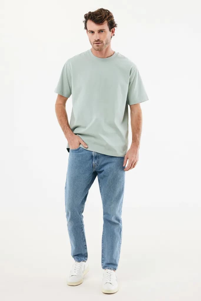 IQONIQ Nikko Heavyweight T-Shirt aus recycelter Baumwolle - Iceberg green