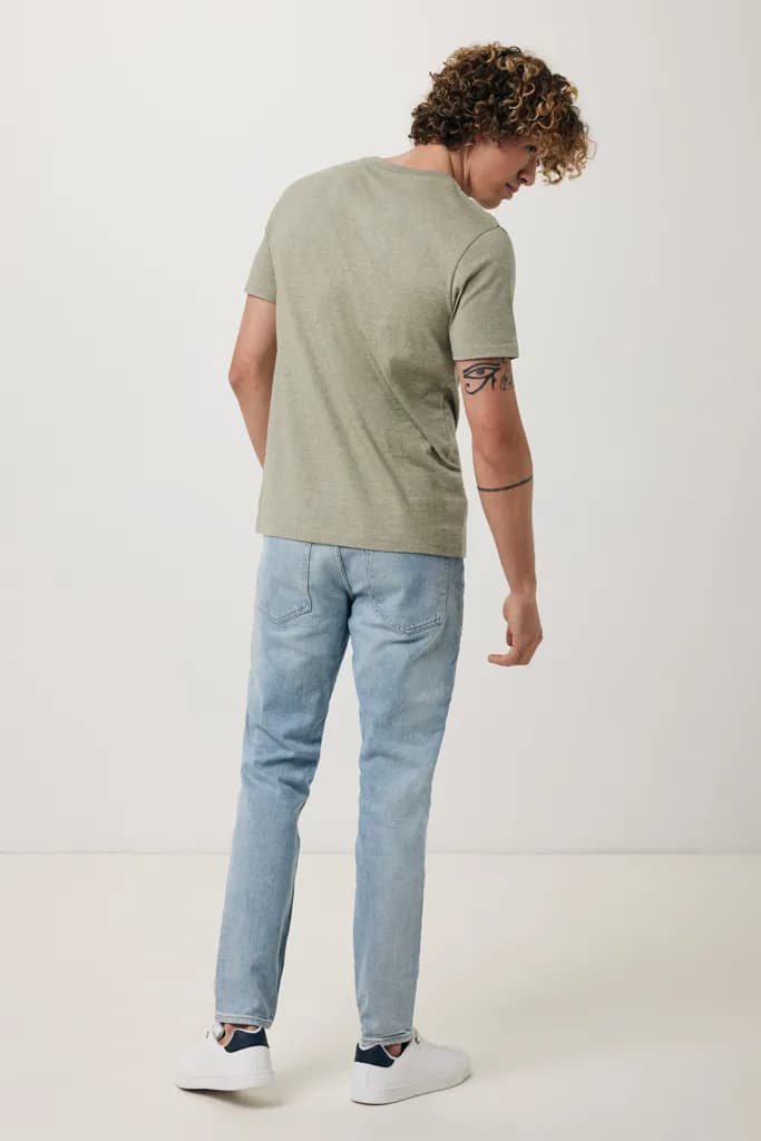 IQONIQ Brett T-Shirt aus recycelter Baumwolle - light heather green