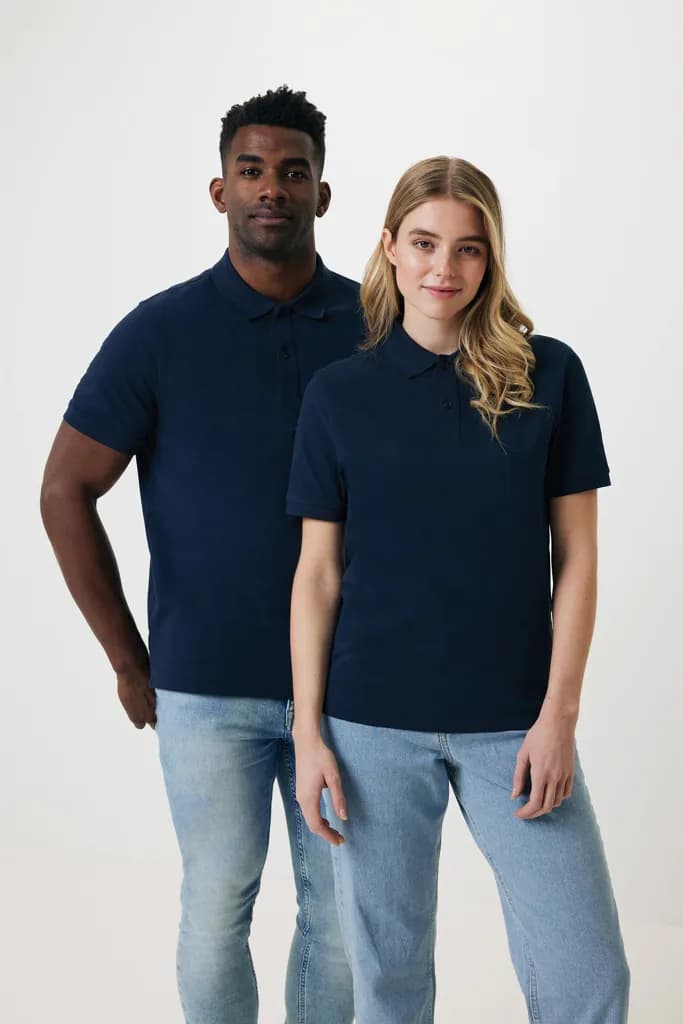 IQONIQ Yosemite Piqué-Poloshirt aus recycelter Baumwolle - navy blau