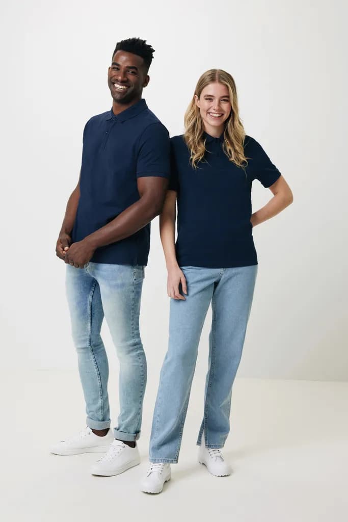 IQONIQ Yosemite Piqué-Poloshirt aus recycelter Baumwolle - navy blau