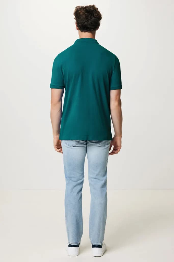 IQONIQ Yosemite Piqué-Poloshirt aus recycelter Baumwolle - verdigris