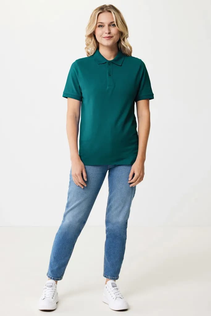 IQONIQ Yosemite Piqué-Poloshirt aus recycelter Baumwolle - verdigris