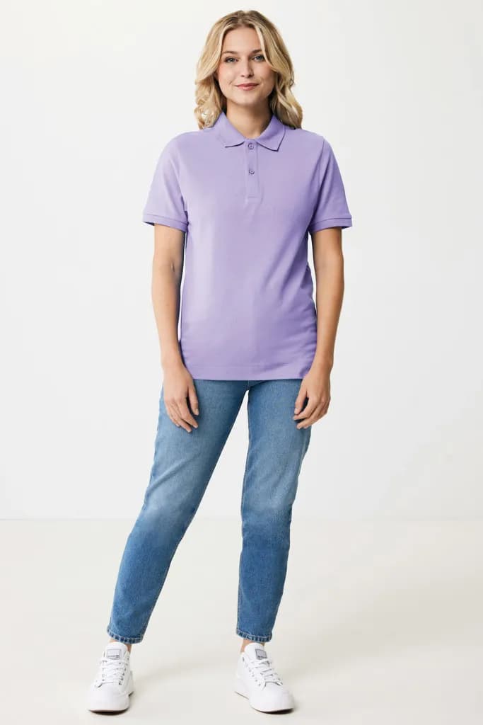 IQONIQ Yosemite Piqué-Poloshirt aus recycelter Baumwolle - lavender
