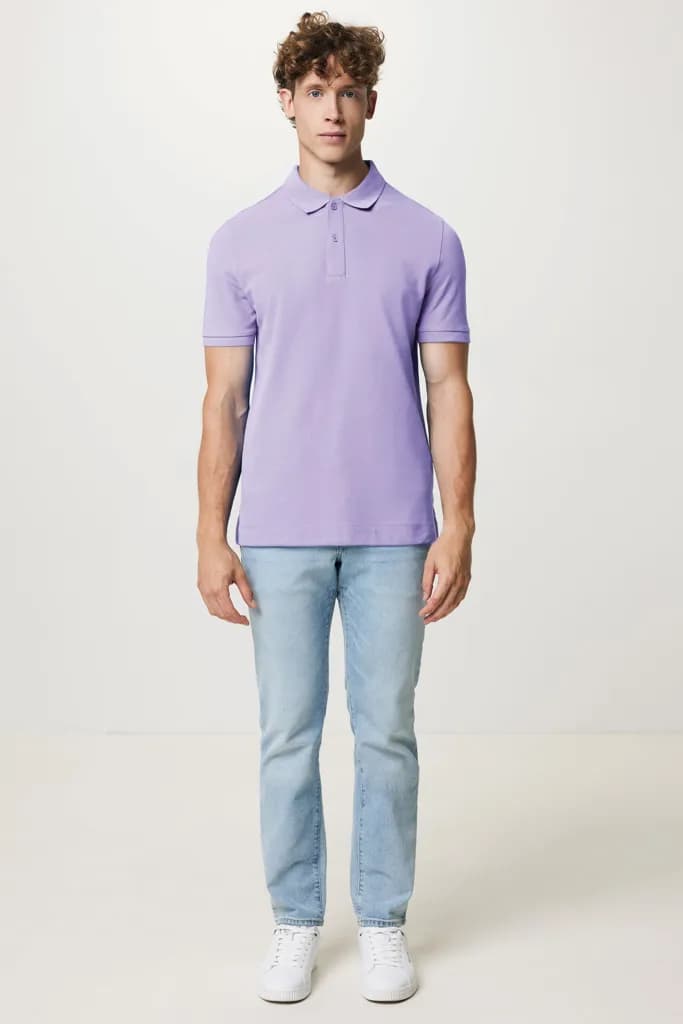 IQONIQ Yosemite Piqué-Poloshirt aus recycelter Baumwolle - lavender