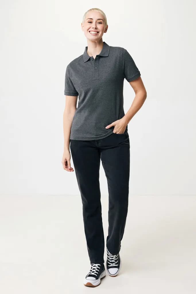 IQONIQ Yosemite Piqué-Poloshirt aus recycelter Baumwolle - heather anthracite