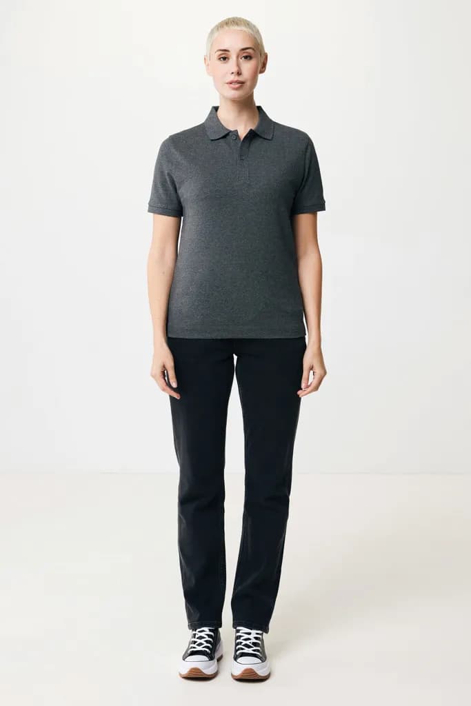 IQONIQ Yosemite Piqué-Poloshirt aus recycelter Baumwolle - heather anthracite