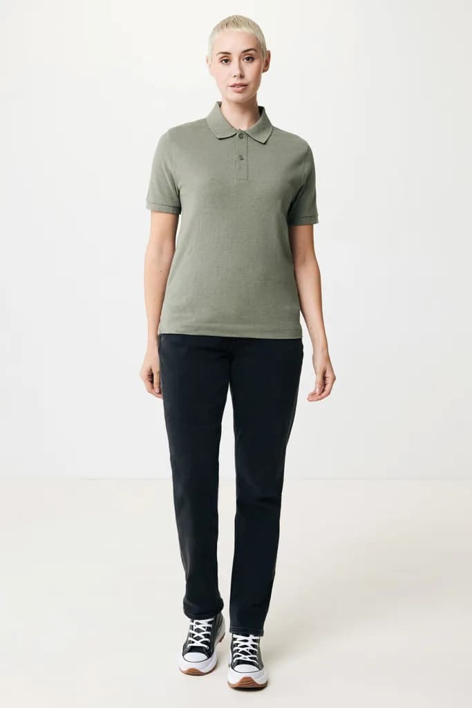 IQONIQ Yosemite Piqué-Poloshirt aus recycelter Baumwolle - heather green
