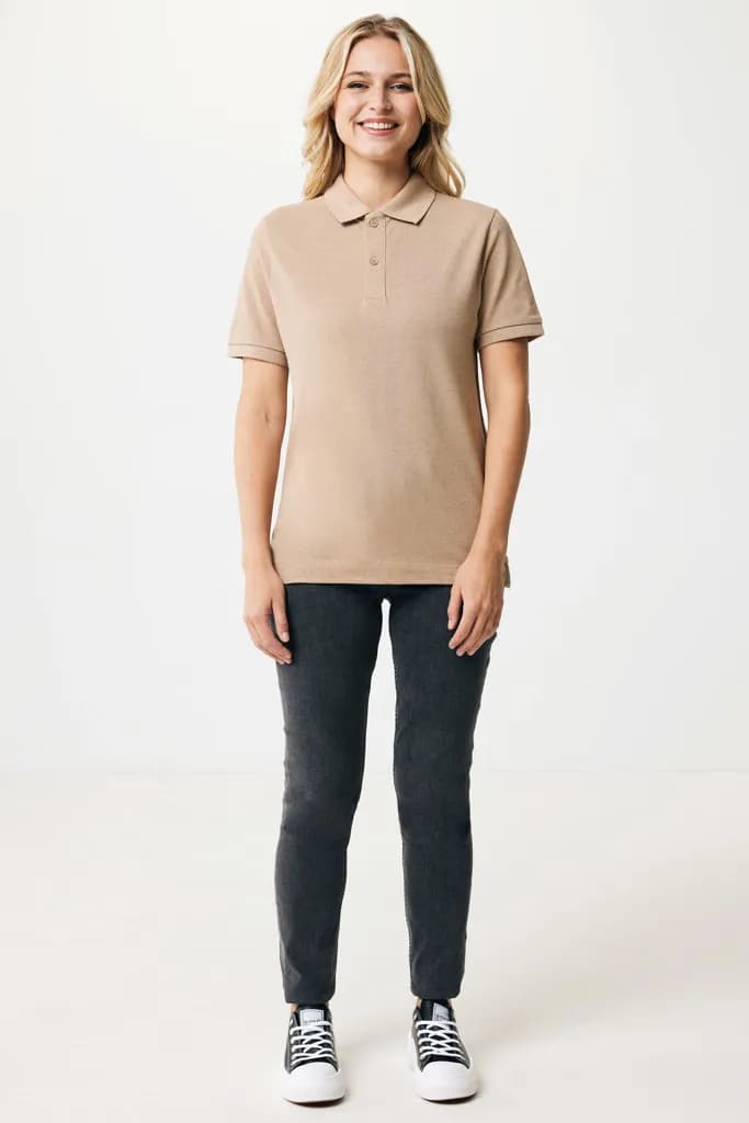 IQONIQ Yosemite Piqué-Poloshirt aus recycelter Baumwolle - heather brown